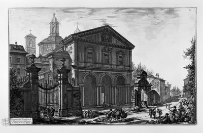 Ansicht der Basilika San Sebastiano fuori le mura in Rom, an der Via Appia von Giovanni Battista Piranesi